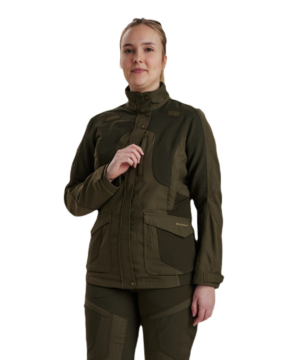 Palm Green coloured Deerhunter Lady Ann Extreme Jacket on white background #colour_palm-green