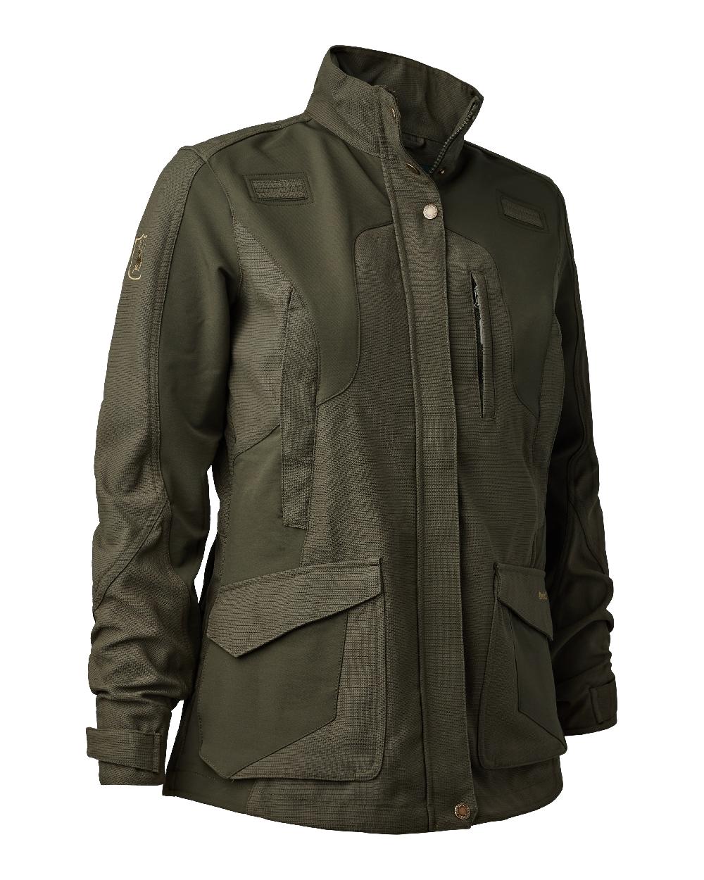 Palm Green coloured Deerhunter Lady Ann Extreme Jacket on white background #colour_palm-green