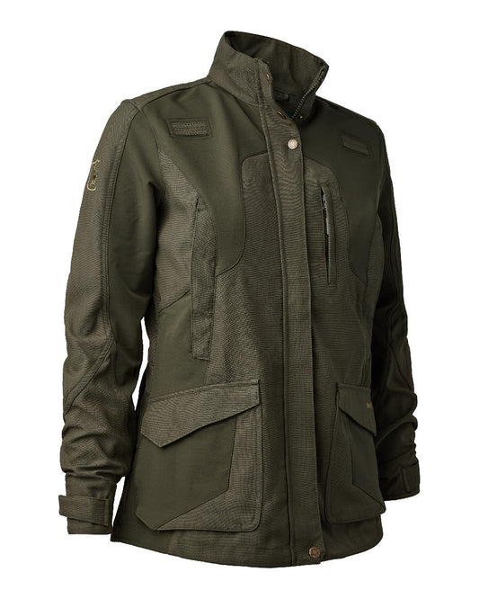 Palm Green coloured Deerhunter Lady Ann Extreme Jacket on white background #colour_palm-green