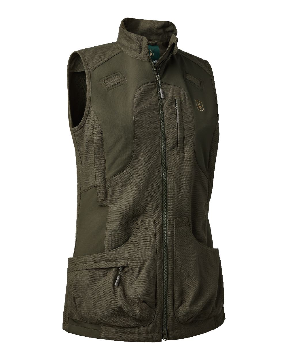 Palm Green coloured Deerhunter Lady Ann Extreme Waistcoat on white background #colour_palm-green