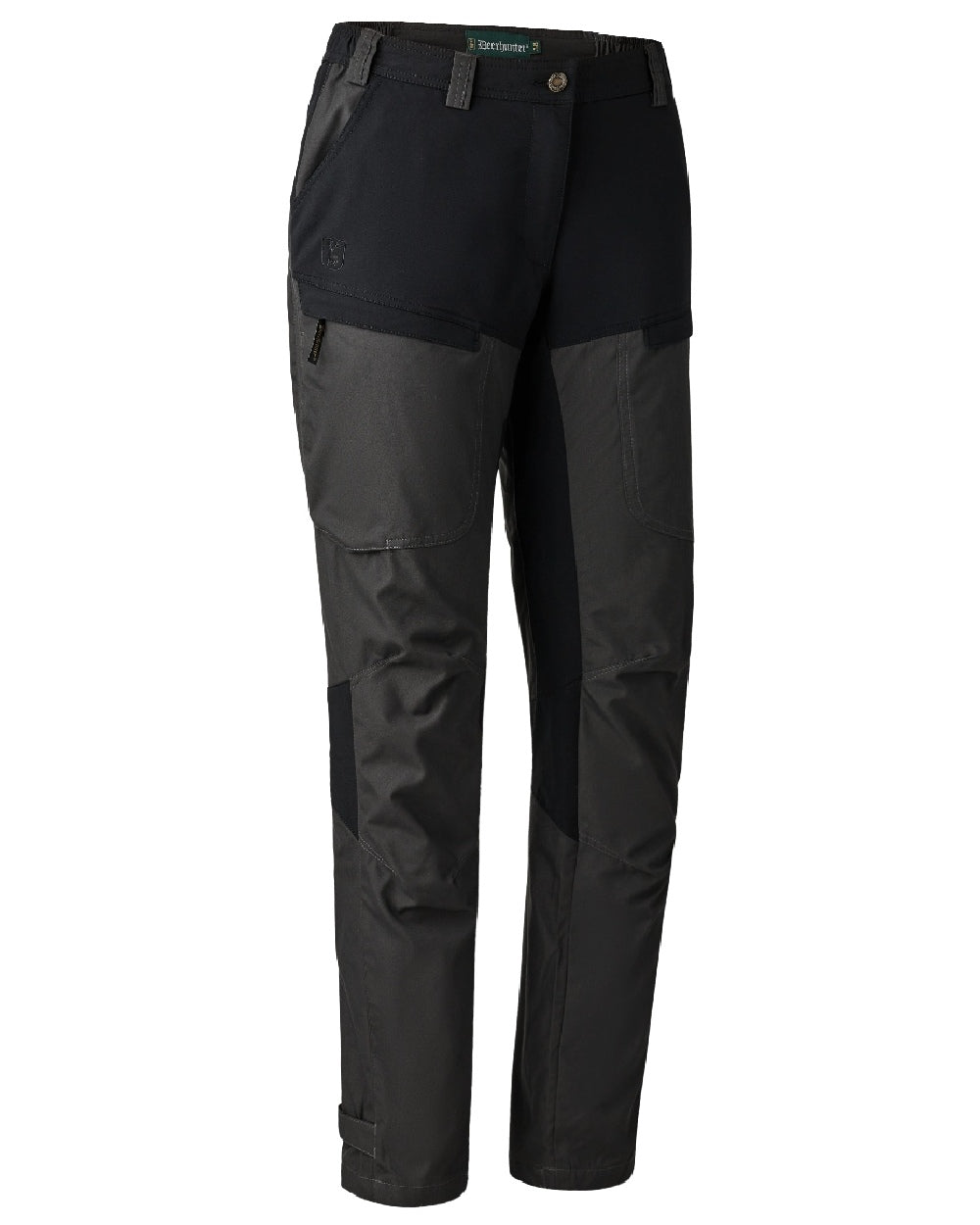 Black Ink coloured Deerhunter Lady Ann Trousers With Membrane on white background #colour_black-ink