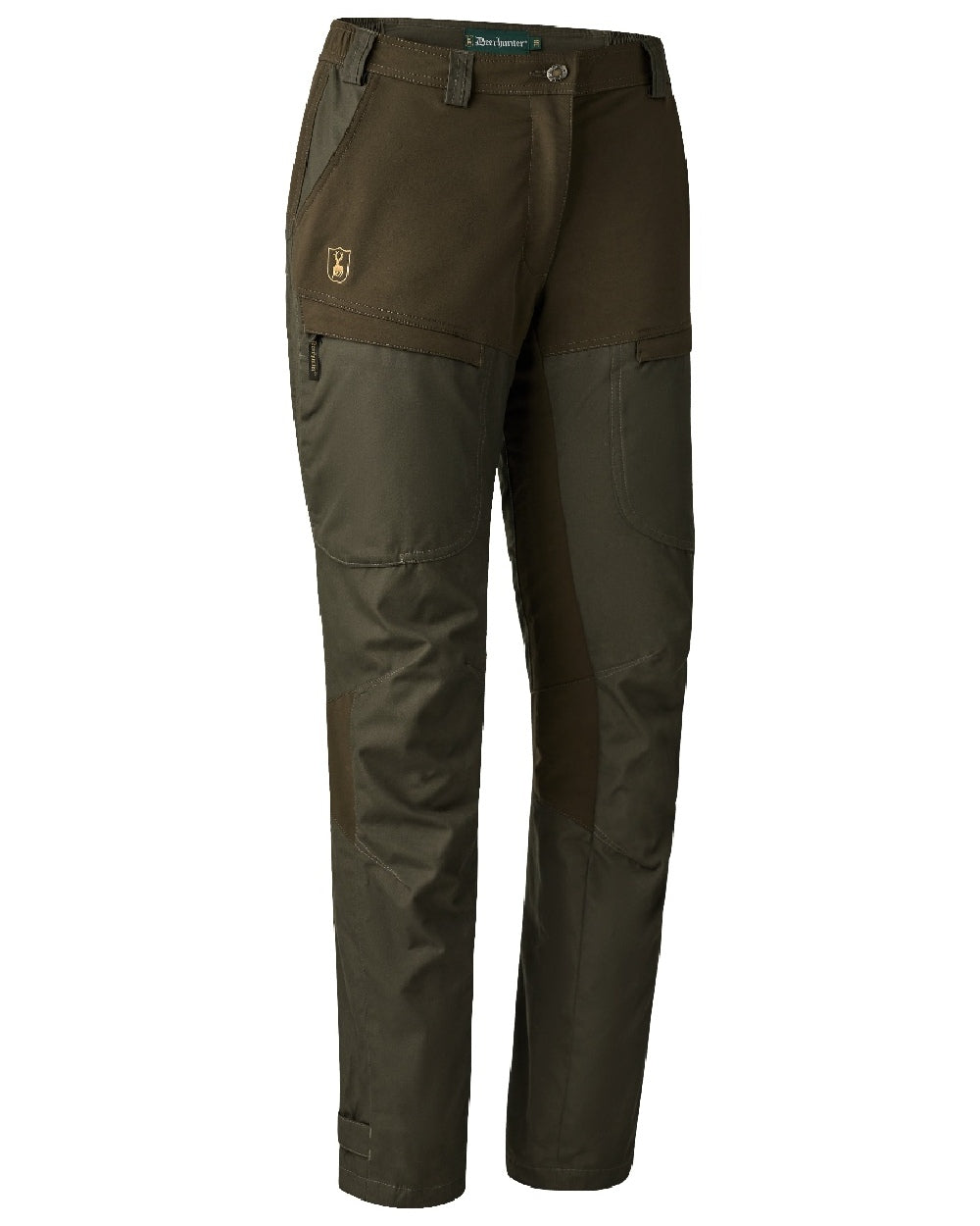 Deep Green coloured Deerhunter Lady Ann Trousers With Membrane on white background #colour_deep-green