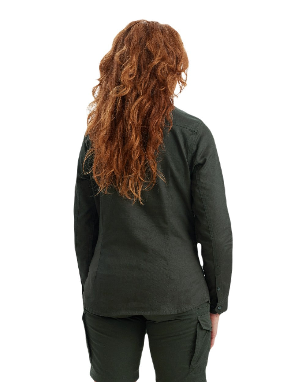 Timber coloured Deerhunter Lady Atlas Shirt on white background #colour_timber