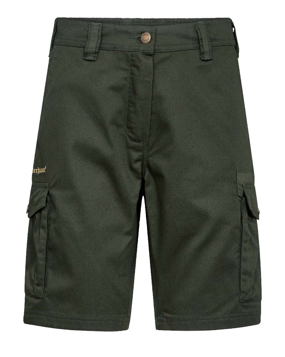 Timber coloured Deerhunter Lady Atlas Shorts on white background #colour_timber