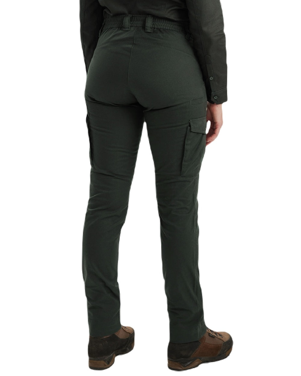 Timber coloured Deerhunter Lady Atlas Trousers on white background #colour_timber