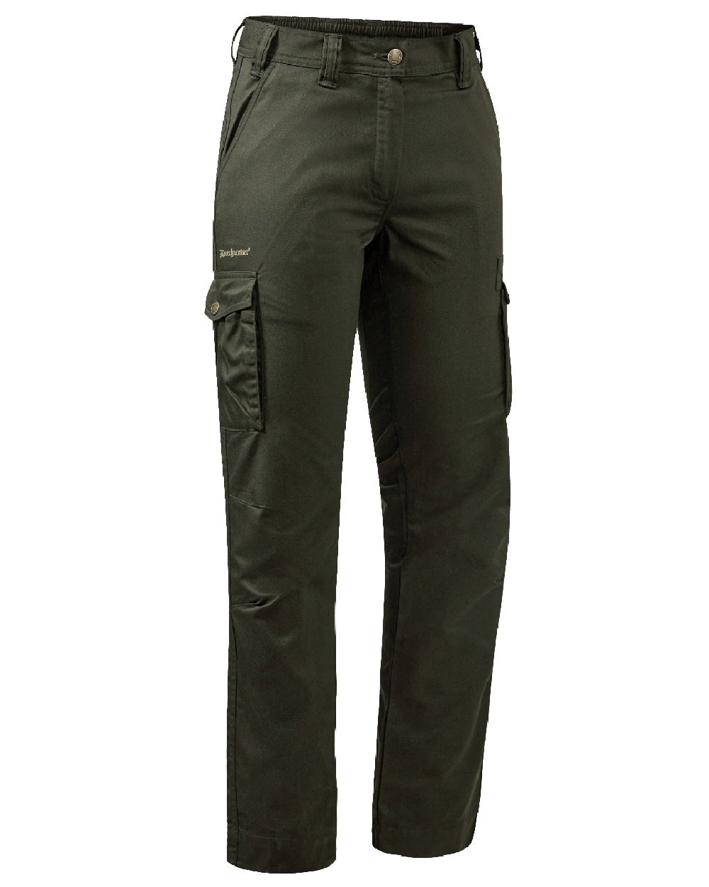Timber coloured Deerhunter Lady Atlas Trousers on white background #colour_timber