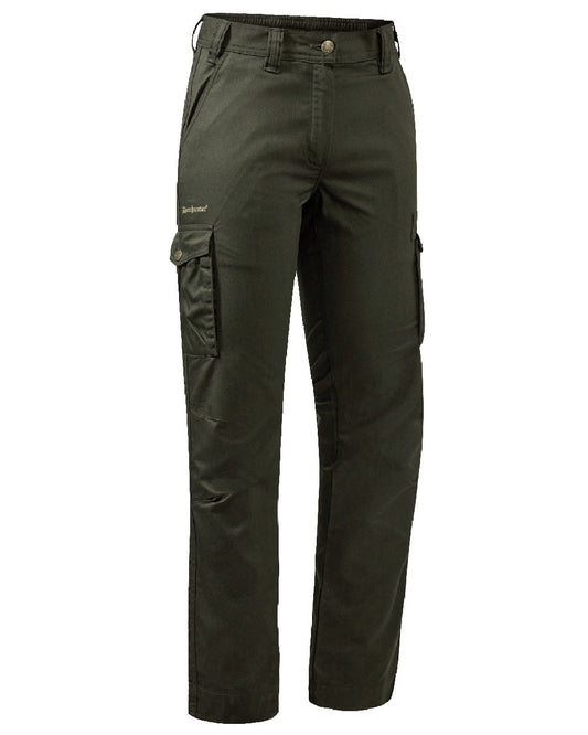 Timber coloured Deerhunter Lady Atlas Trousers on white background #colour_timber