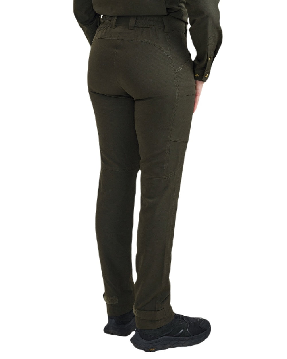 Forest Green coloured Deerhunter Lady Canopy Trousers on white background #colour_forest-green
