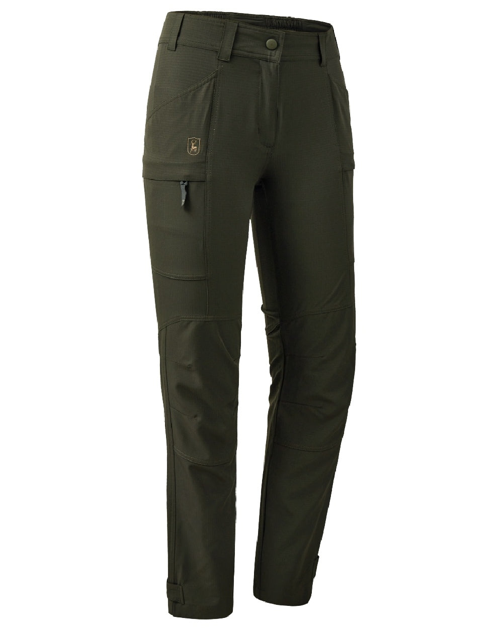 Forest Green coloured Deerhunter Lady Canopy Trousers on white background #colour_forest-green