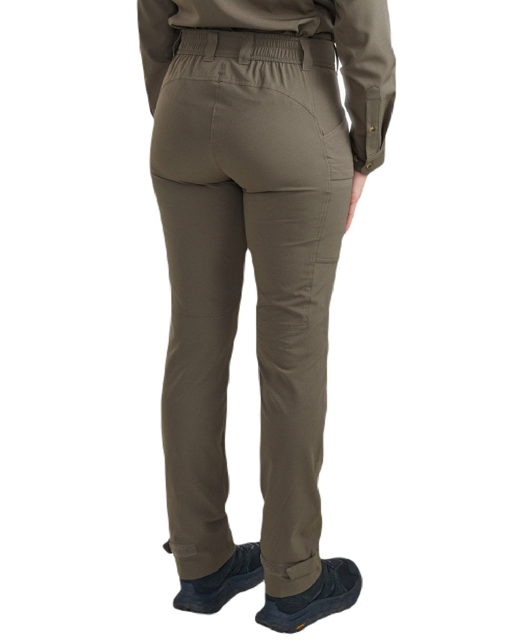 Stone Grey coloured Deerhunter Lady Canopy Trousers on white background #colour_stone-grey
