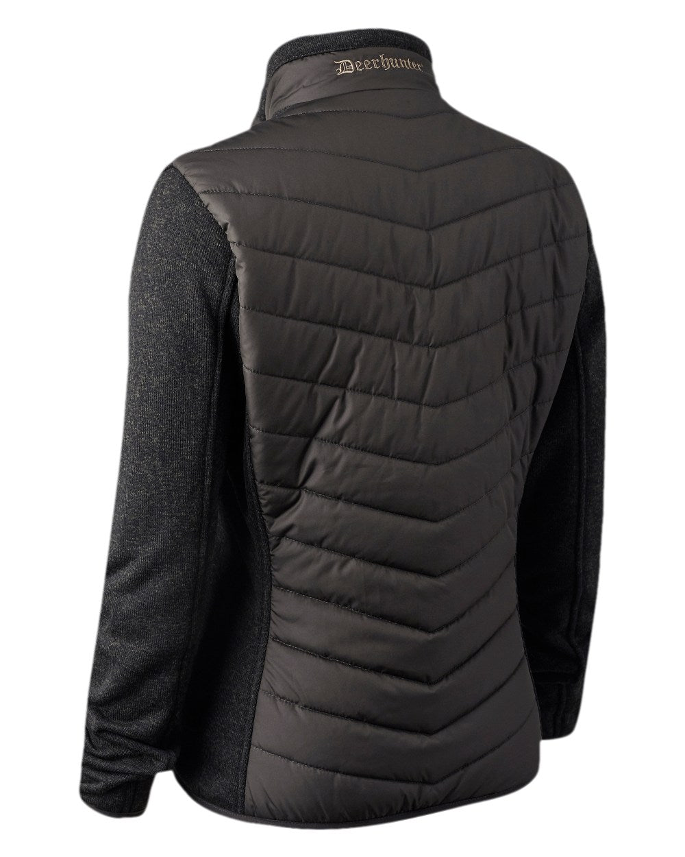 Brown Leaf Coloured Deerhunter Lady Caroline Padded Jacket on white background #colour_brown-leaf