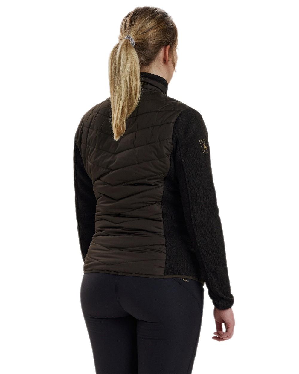 Brown Leaf Coloured Deerhunter Lady Caroline Padded Jacket on white background #colour_brown-leaf