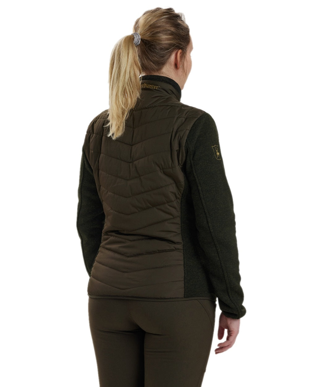 Timber Coloured Deerhunter Lady Caroline Padded Jacket on white background #colour_timber