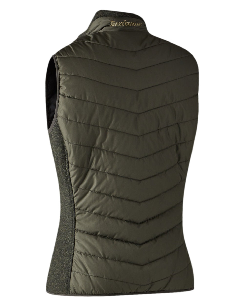 Timber Coloured Deerhunter Lady Caroline Padded Waistcoat on white background #colour_timber