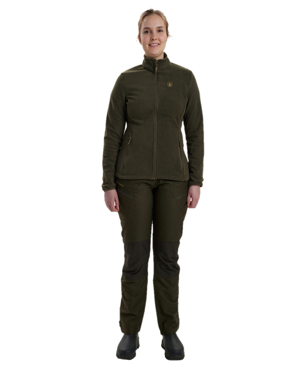 Beluga coloured Deerhunter Lady Chasse Fleece Jacket on white background #colour_beluga