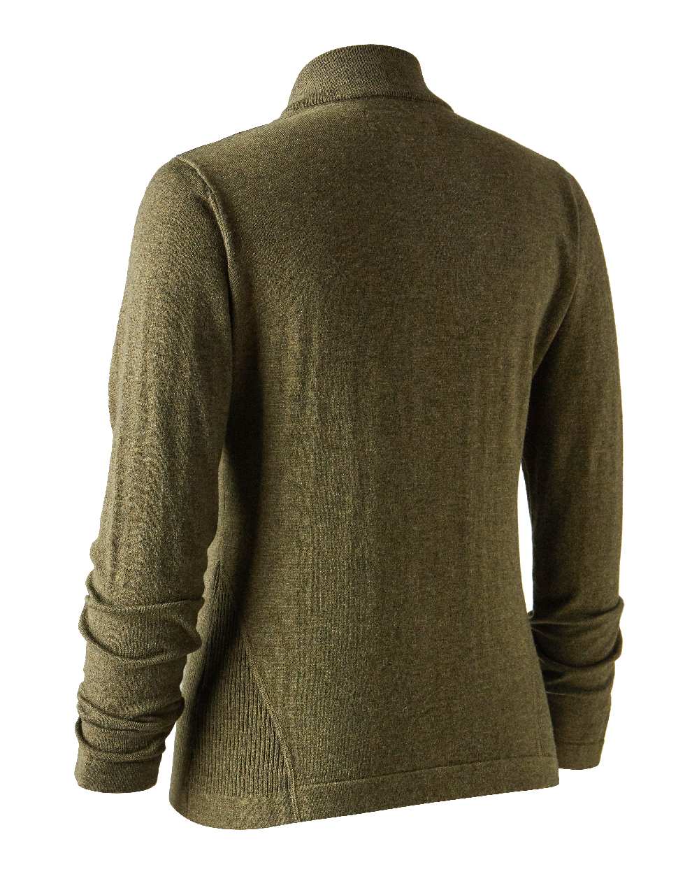 Cypress coloured Deerhunter Lady Darlington Full Zip Cardigan on white background #colour_cypress
