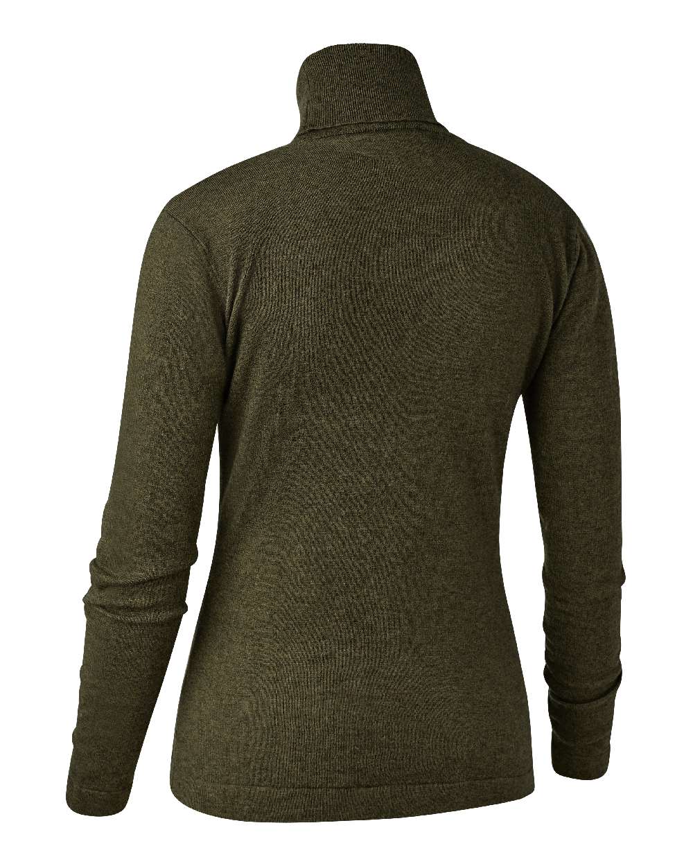 Cypress coloured Deerhunter Lady Darlington Roll Neck on white background #colour_cypress