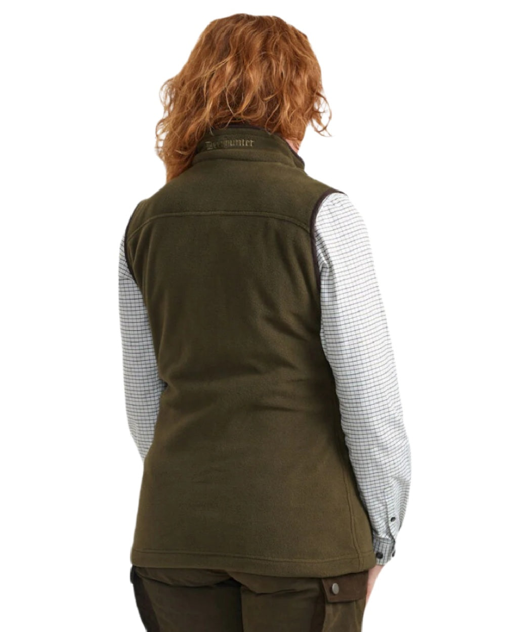Tarmac Green Coloured Deerhunter Lady Eagle Fleece Waistcoat on white background #colour_tarmac-green