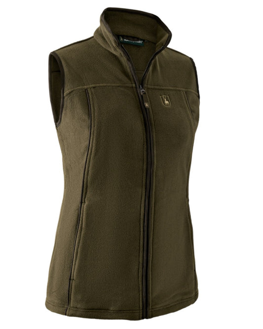 Tarmac Green Coloured Deerhunter Lady Eagle Fleece Waistcoat on white background #colour_tarmac-green