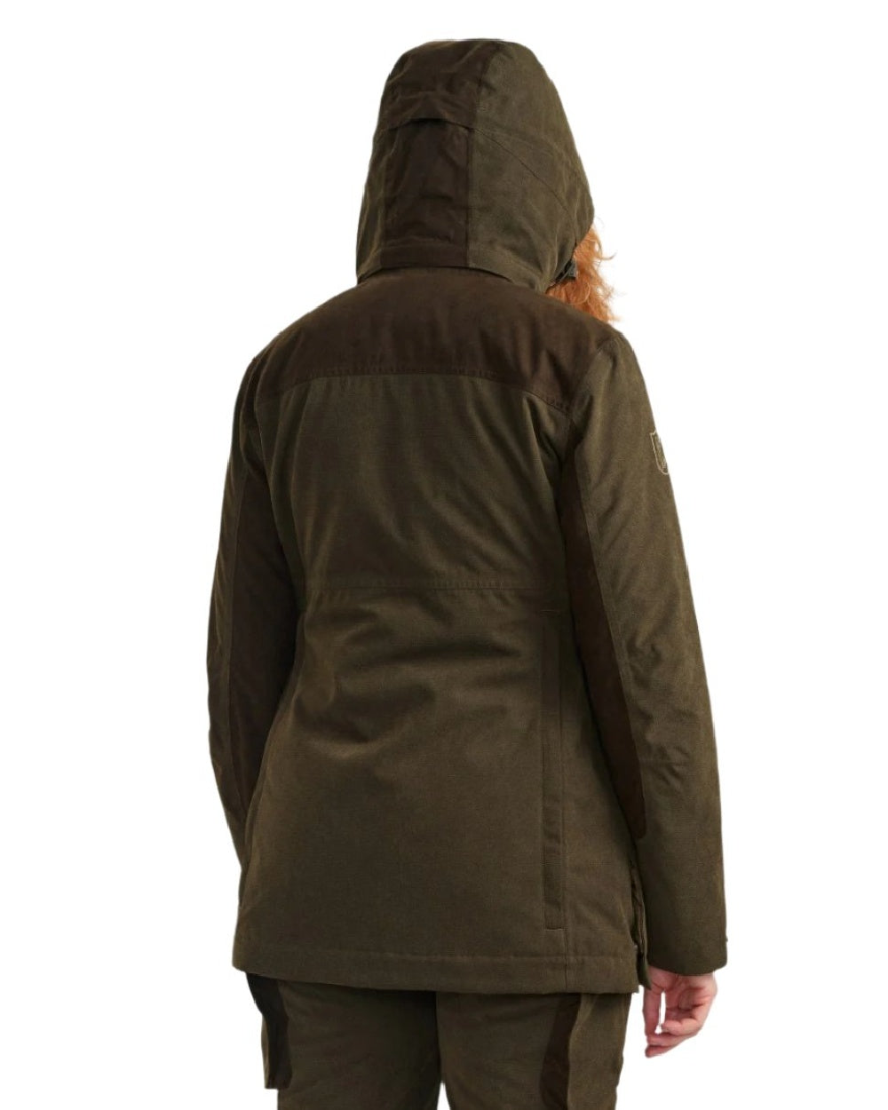 Tarmac Green Coloured Deerhunter Lady Eagle Jacket on white background #colour_tarmac-green
