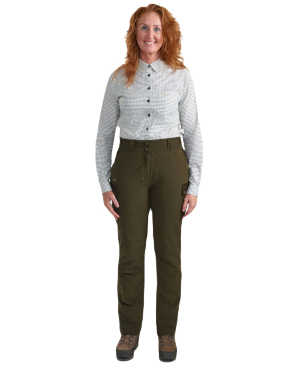 Tarmac Green coloured Deerhunter Lady Eagle Trousers on white background #colour_tarmac-green