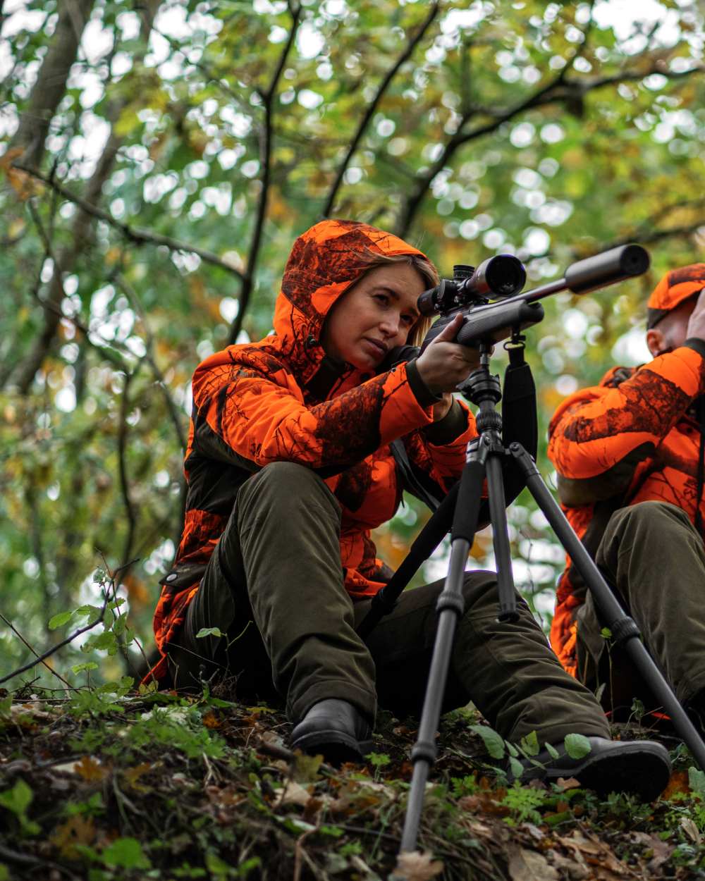 Realtree Edge Orange coloured Deerhunter Lady Eagle Winter Jacket  on forest background #colour_realtree-edge-orange