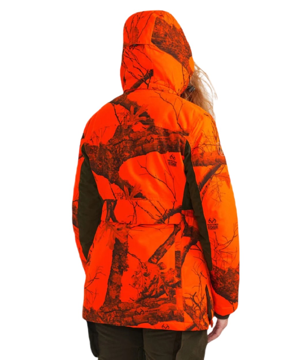 Realtree Edge Orange coloured Deerhunter Lady Eagle Winter Jacket  on forest background #colour_realtree-edge-orange