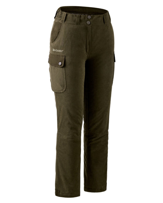 Tarmac Green coloured Deerhunter Lady Eagle Winter Trousers on white background #colour_tarmac-green