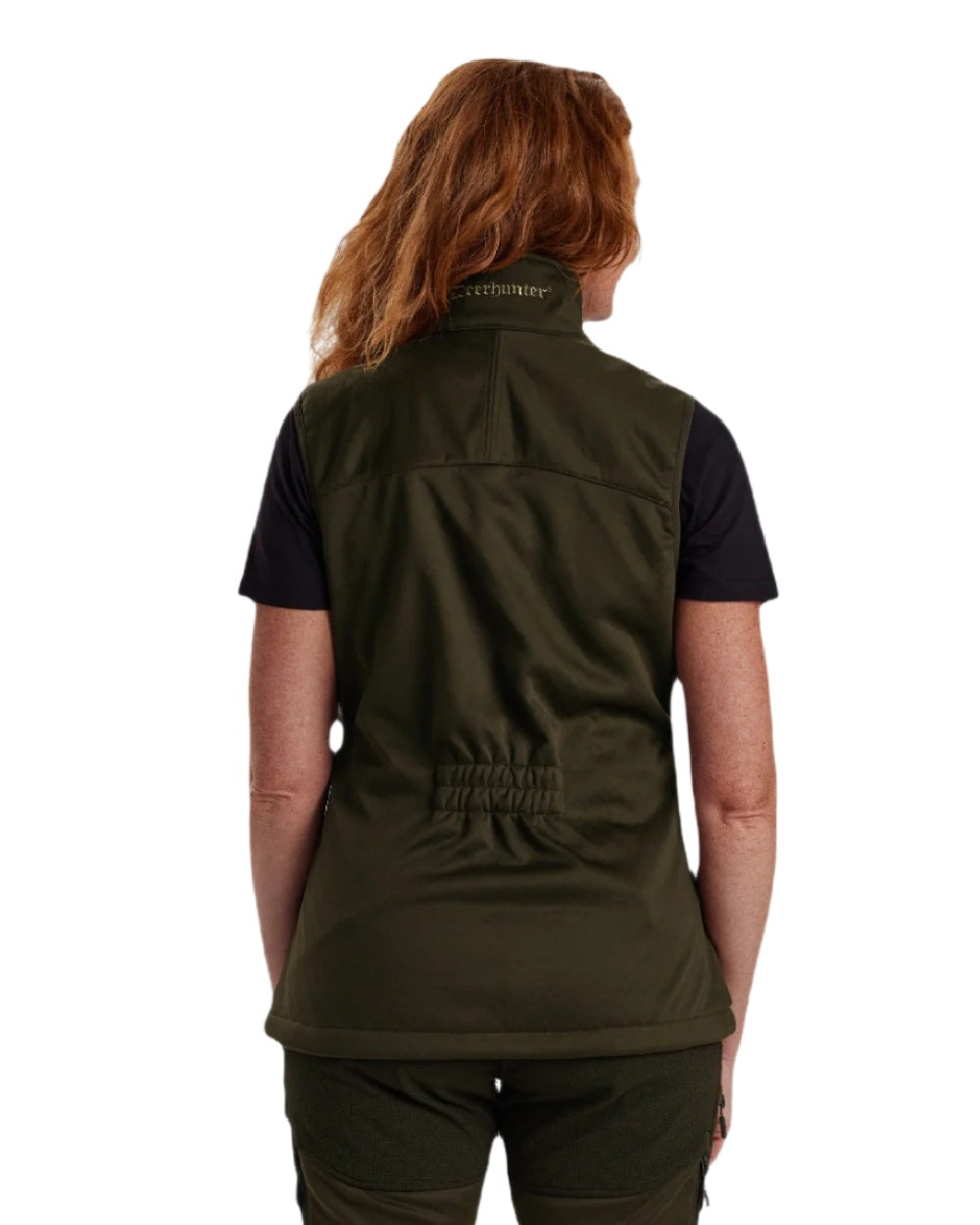 Art Green coloured Deerhunter Lady Excape Softshell Waistcoat on white background #colour_art-green