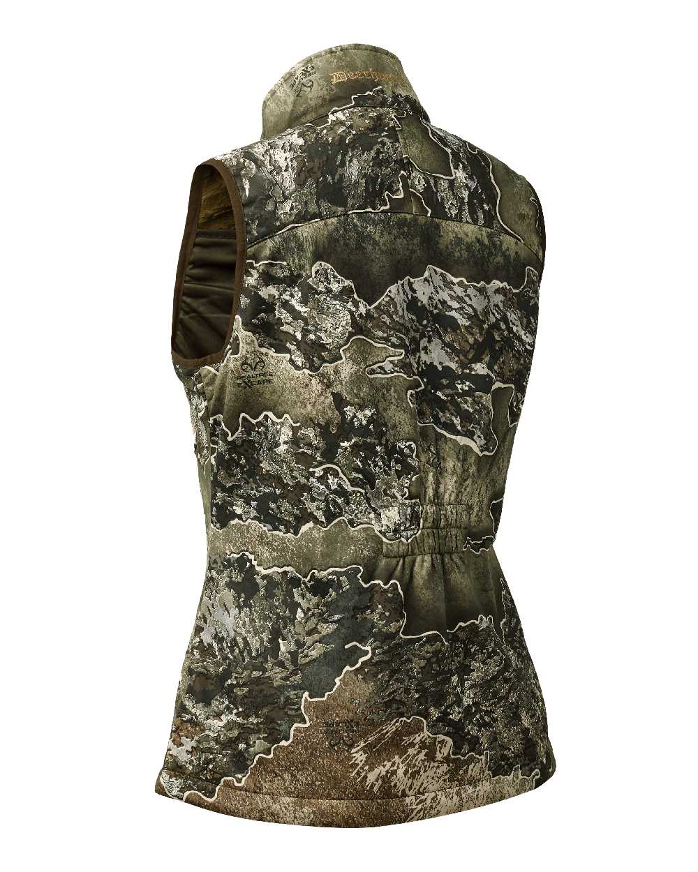 Realtree Excape coloured Deerhunter Lady Excape Softshell Waistcoat on white background #colour_realtree-excape