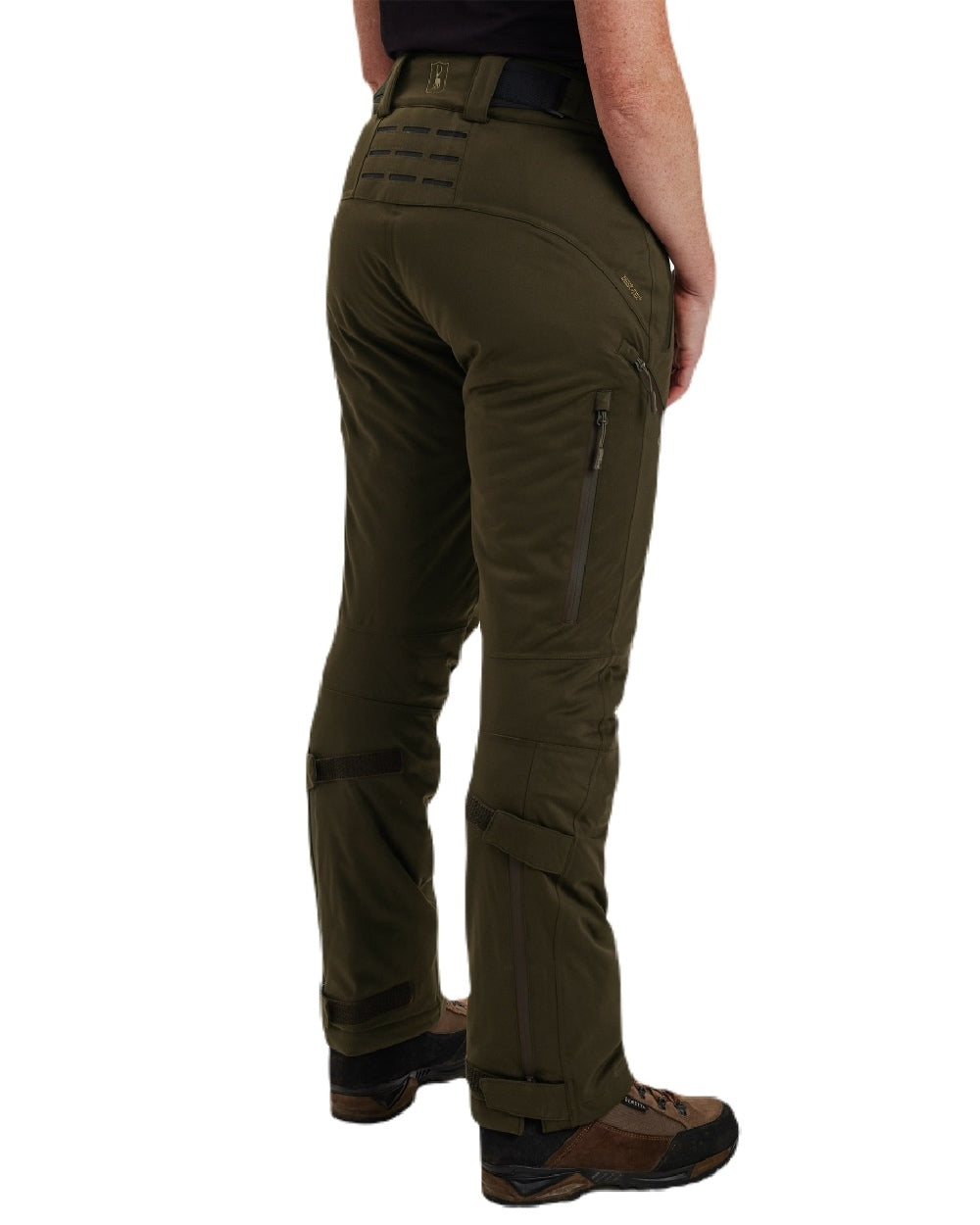Art Green coloured Deerhunter Lady Excape Winter Trousers on white background #colour_art-green