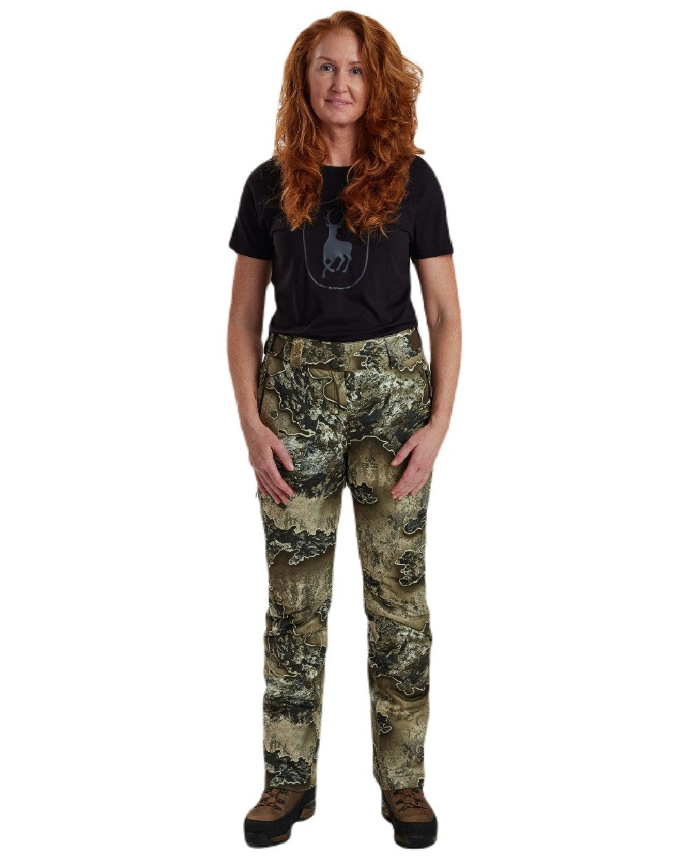 Realtree Excape coloured Deerhunter Lady Excape Winter Trousers on white background #colour_realtree-excape