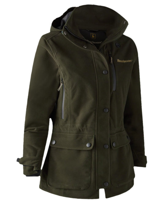 Peat Coloured Deerhunter Lady Gabby Jacket on white background #colour_peat