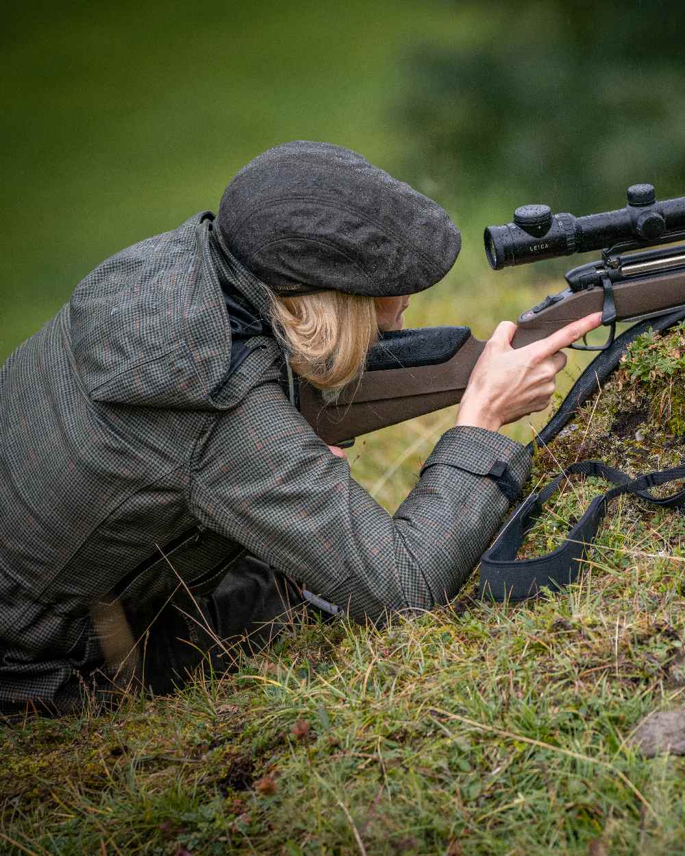Turf Coloured Deerhunter Lady Gabby Jacket on blurry background #colour_turf