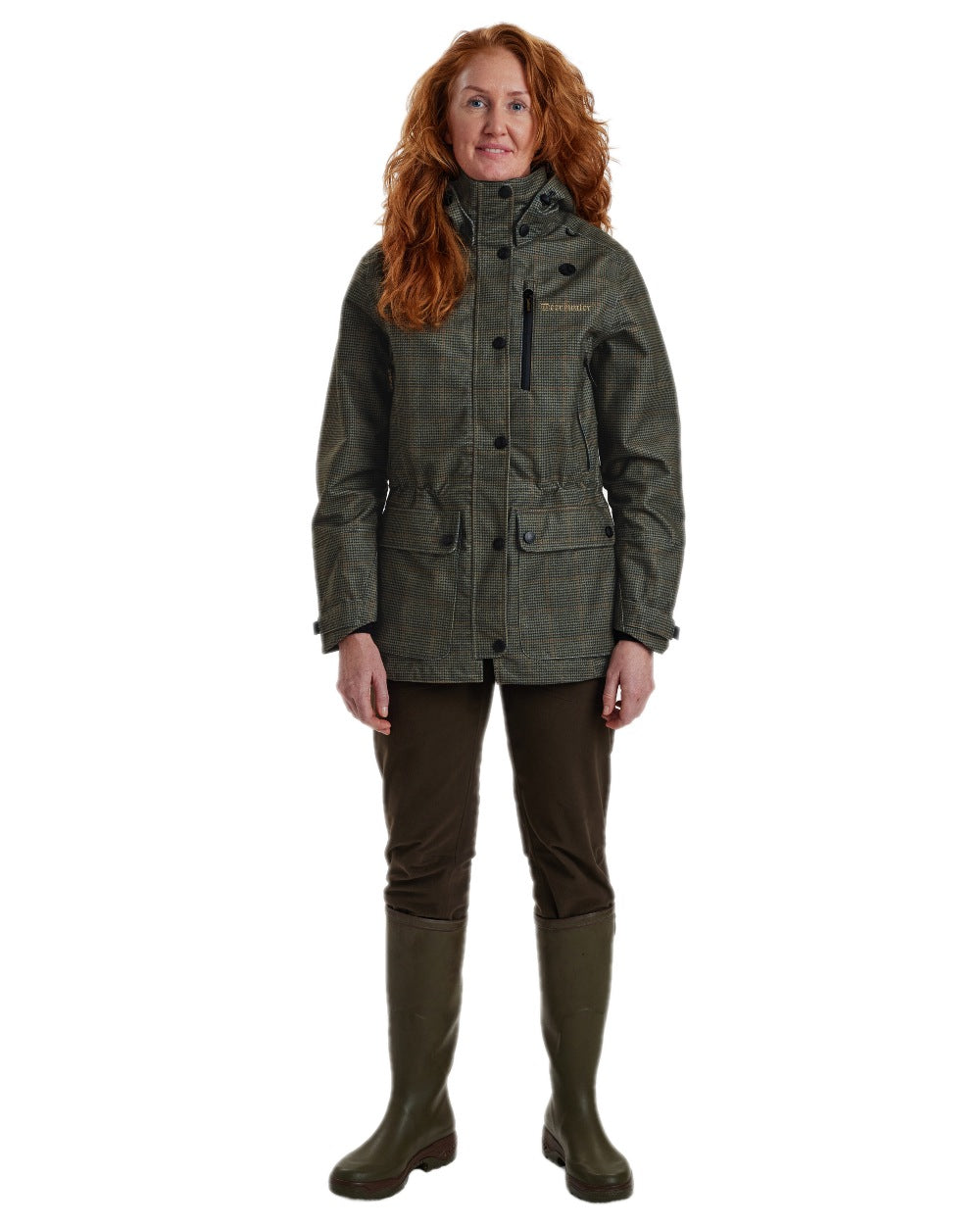Turf Coloured Deerhunter Lady Gabby Jacket on white background #colour_turf