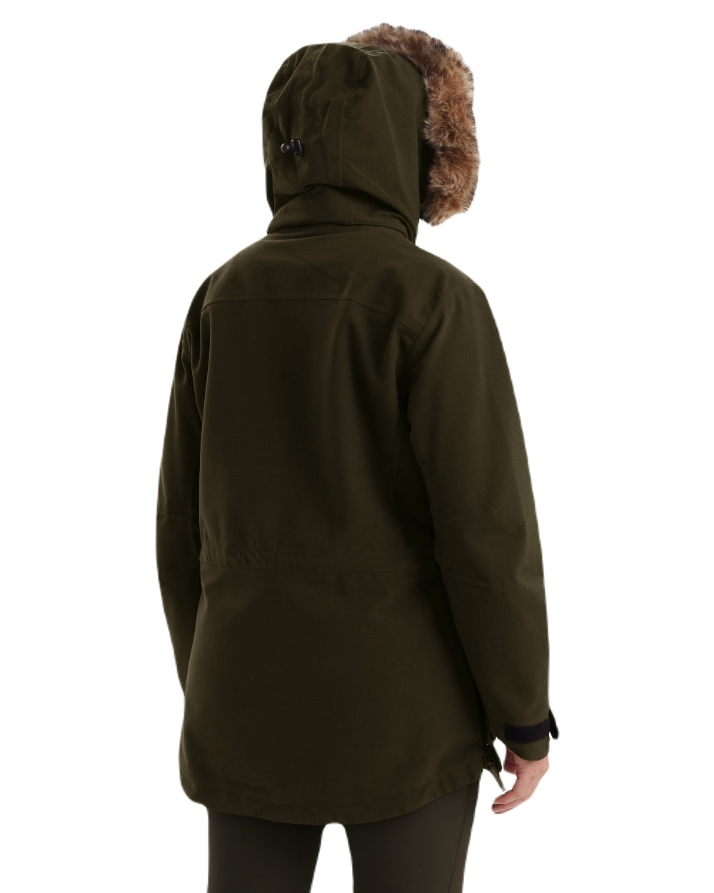 Peat coloured Deerhunter Lady Gabby Smock on white background #colour_peat