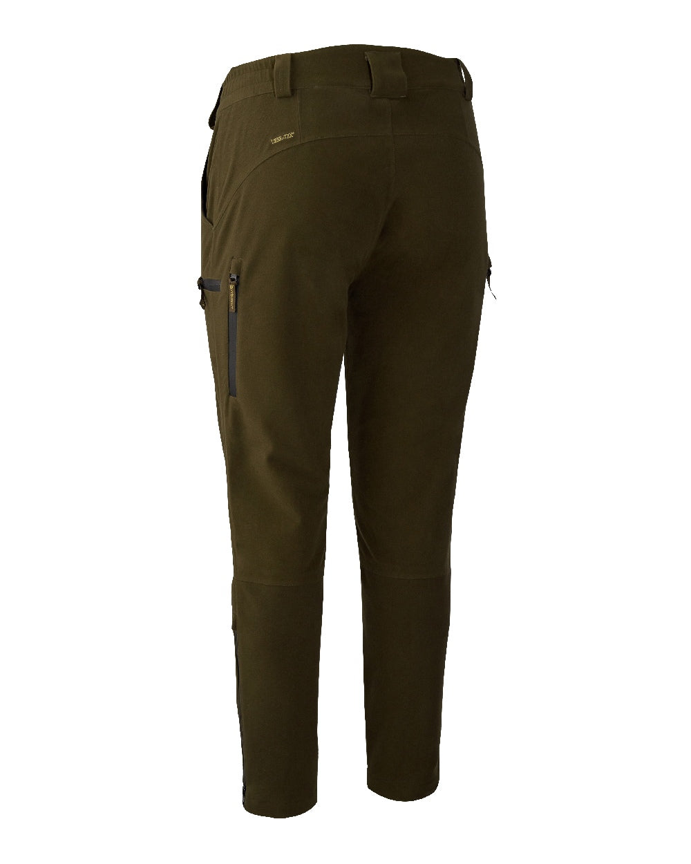 Peat coloured Deerhunter Lady Gabby Waterproof Boot Trousers on white background #colour_peat