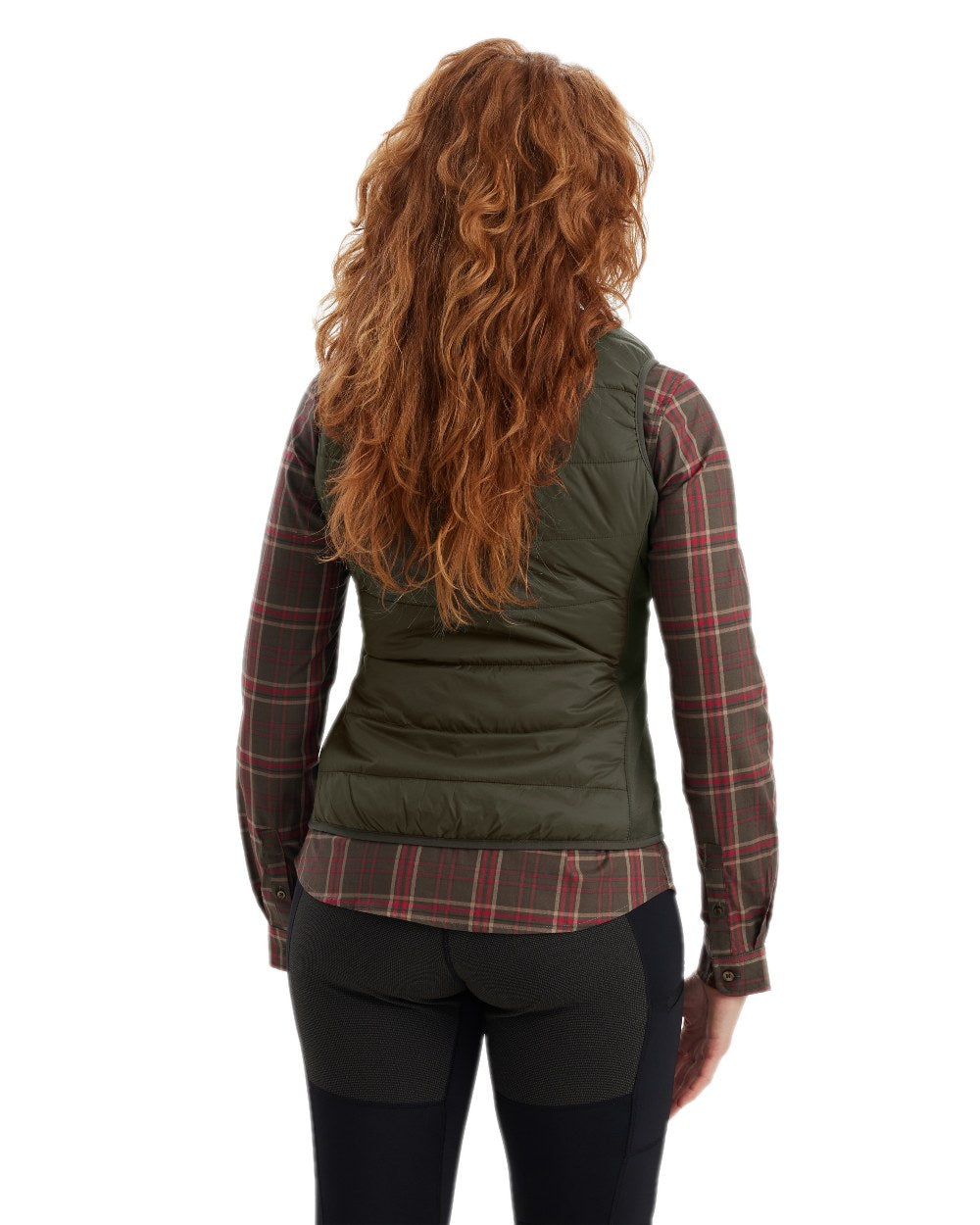 Deep Green Coloured Deerhunter Lady Heat Inner Waistcoat on white background #colour_deep-green