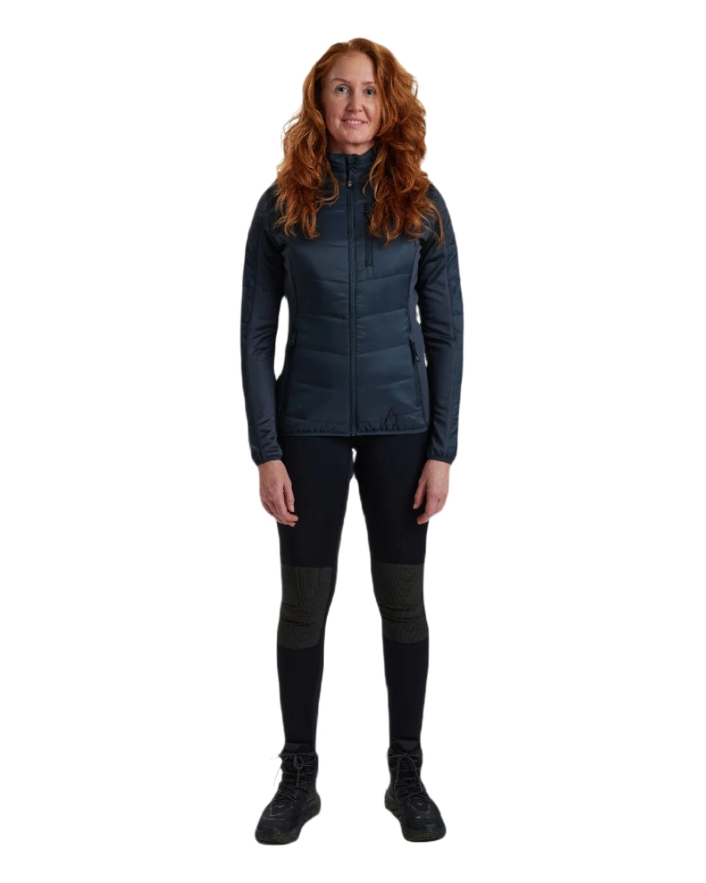 Dark Blue coloured Deerhunter Lady Heat Padded Jacket on white background #colour_dark-blue