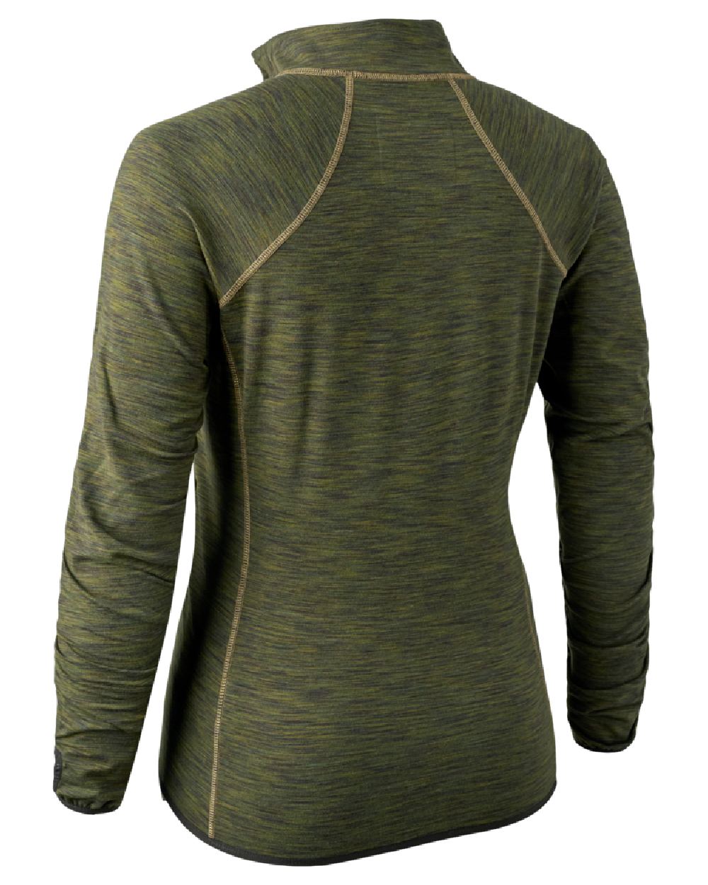 Green Melange coloured Deerhunter Lady Insulated Fleece on white background #colour_green-melange