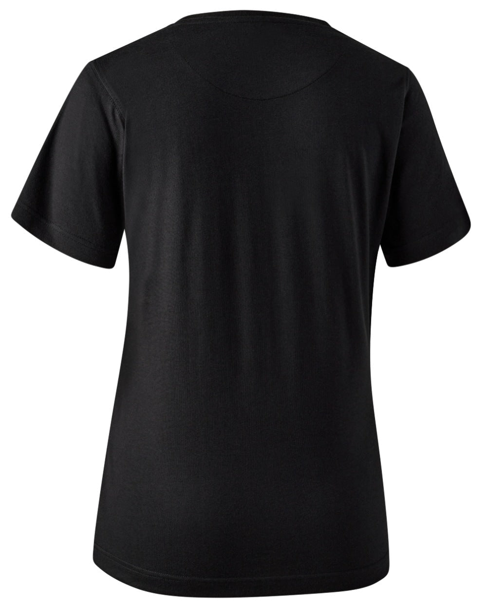 Black coloured Deerhunter Lady Jubilee T-Shirt on white background #colour_black