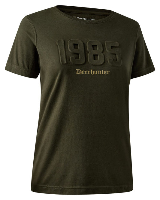 Timber coloured Deerhunter Lady Jubilee T-Shirt on white background #colour_timber