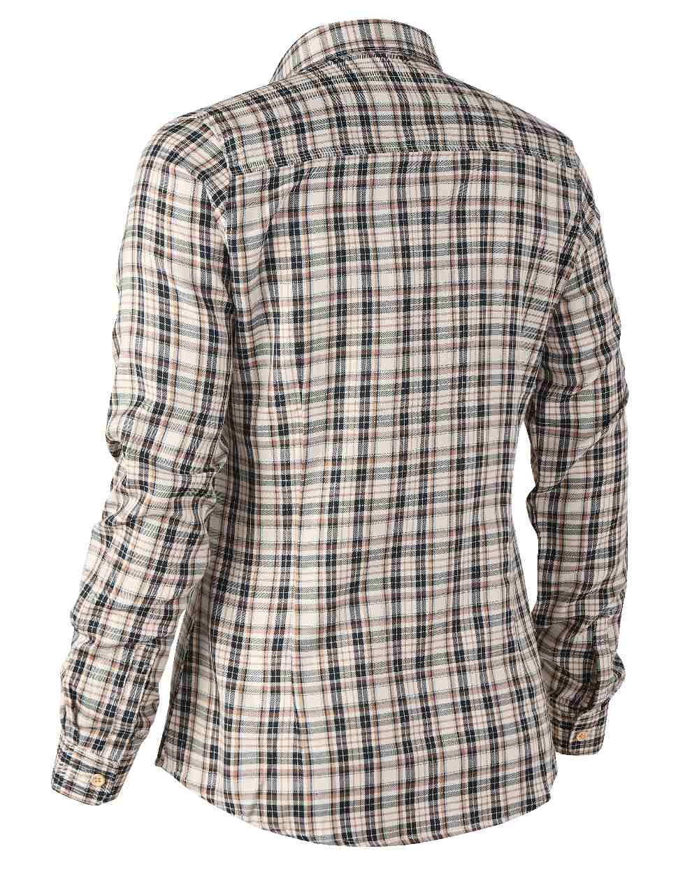 Blue Check coloured Deerhunter Lady Julia Shirt on white background #colour_blue-check