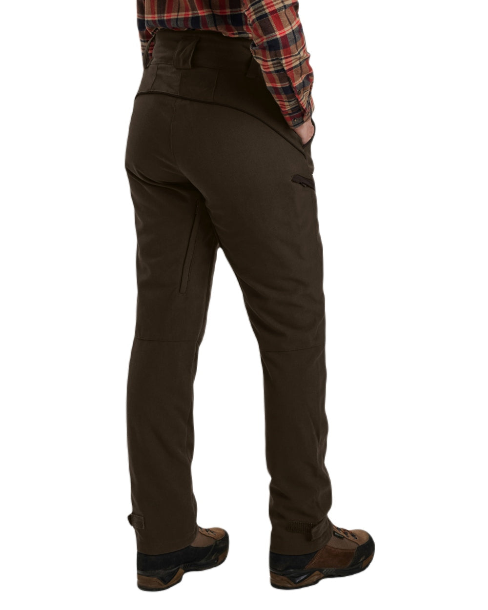 Wood coloured Deerhunter Lady Mary Extreme Waterproof Trousers on white background #colour_wood