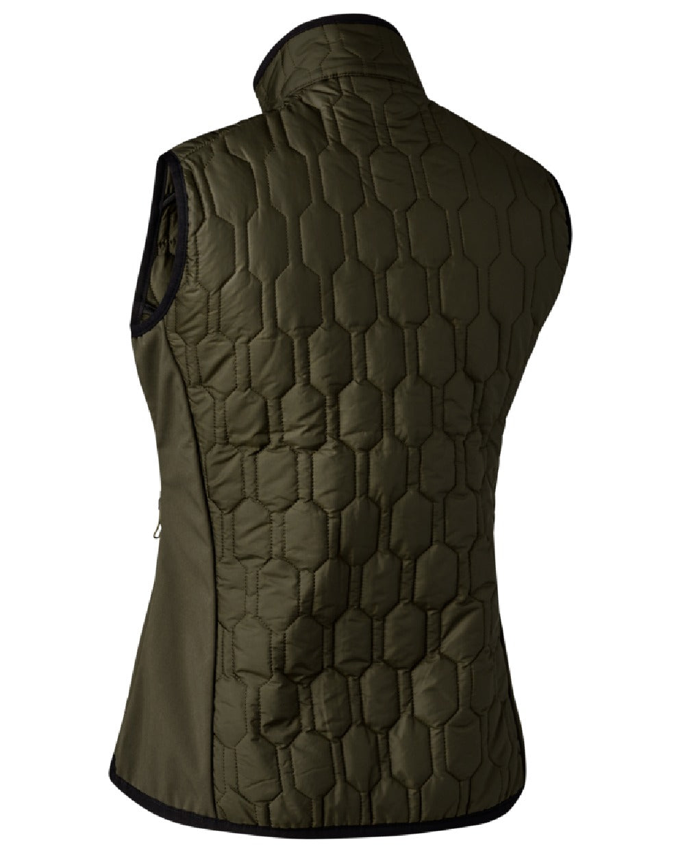 Forest Green coloured Deerhunter Lady Mossdale Quilted Waistcoat on white background #colour_forest-green