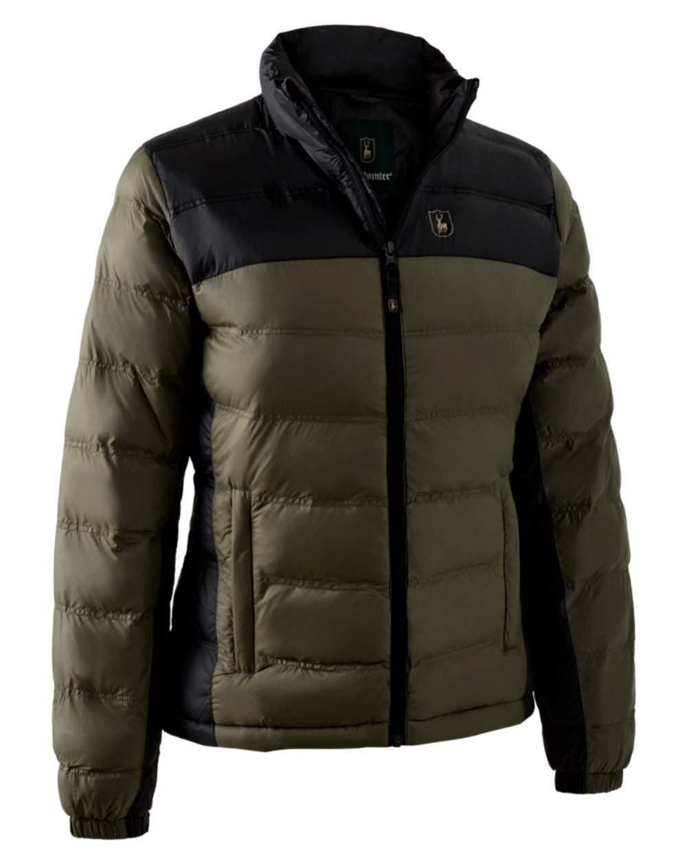 Rifle Green coloured Deerhunter Lady Northward Padded Jacket on white background #colour_rifle-green