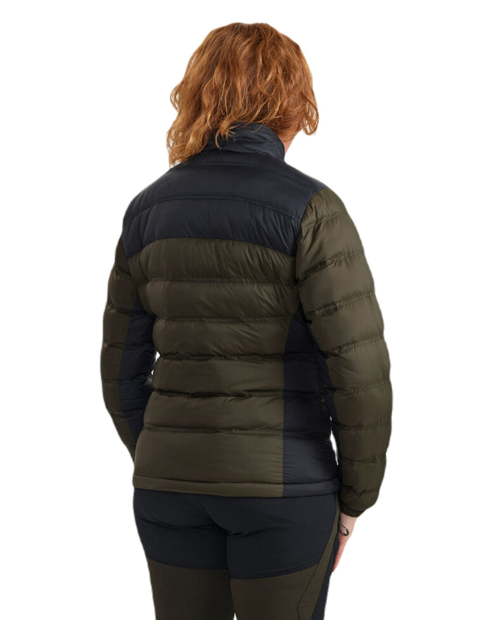 Rifle Green coloured Deerhunter Lady Northward Padded Jacket on white background #colour_rifle-green