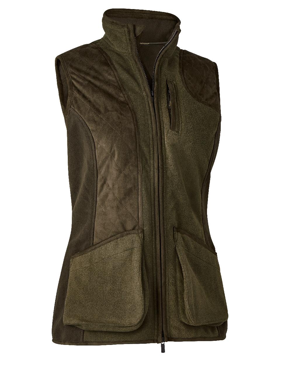 Graphite Green coloured Deerhunter Lady Pam Shooting Waistcoat on white background #colour_graphite-green
