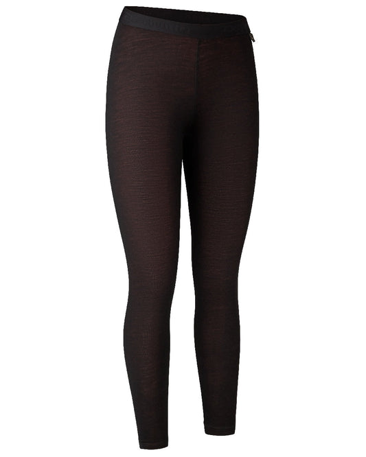 Black Oak coloured Deerhunter Lady Quinn Merino Leggings on white background #colour_black-oak