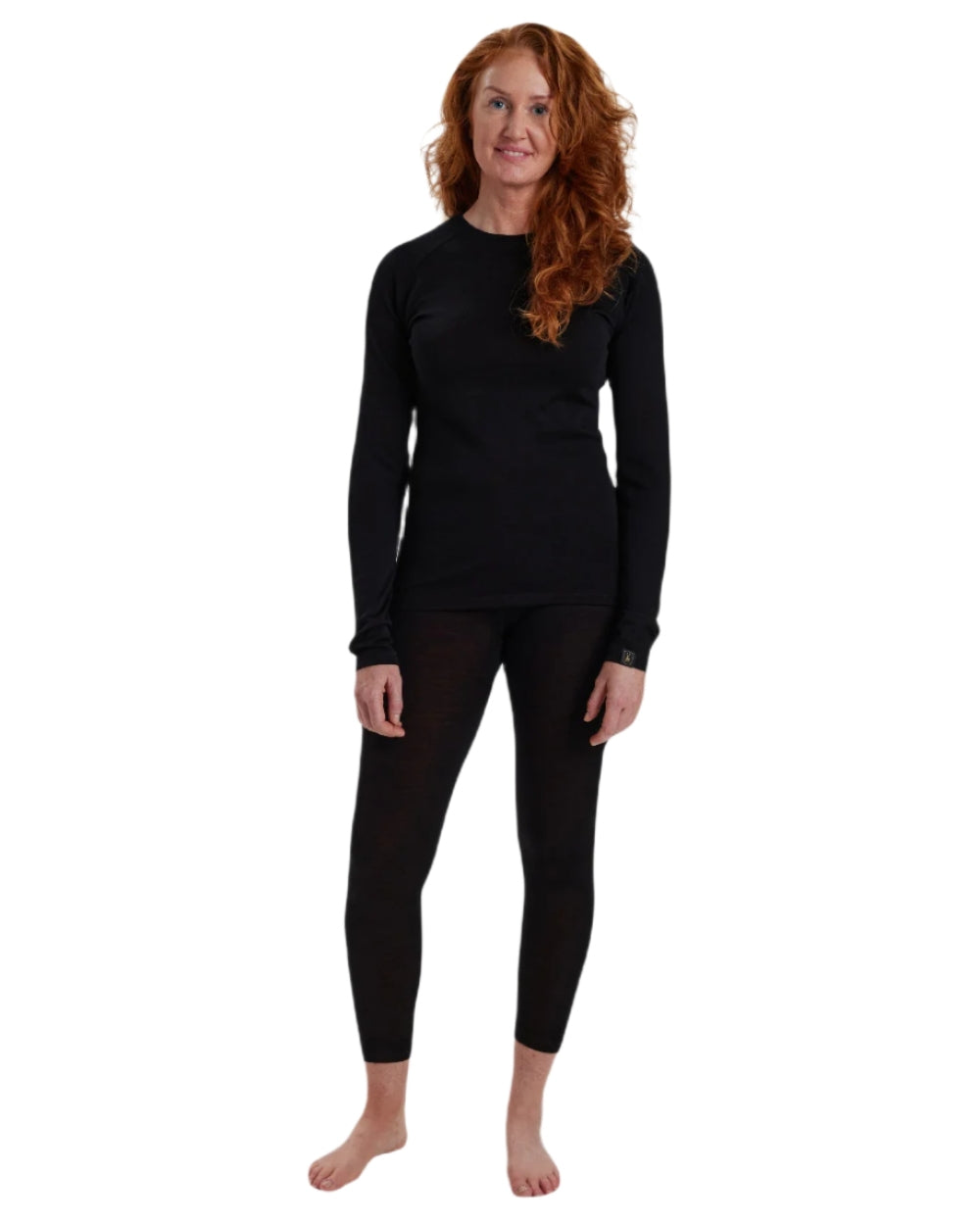 Black Oak coloured Deerhunter Lady Quinn Merino Undershirt on white background #colour_black-oak